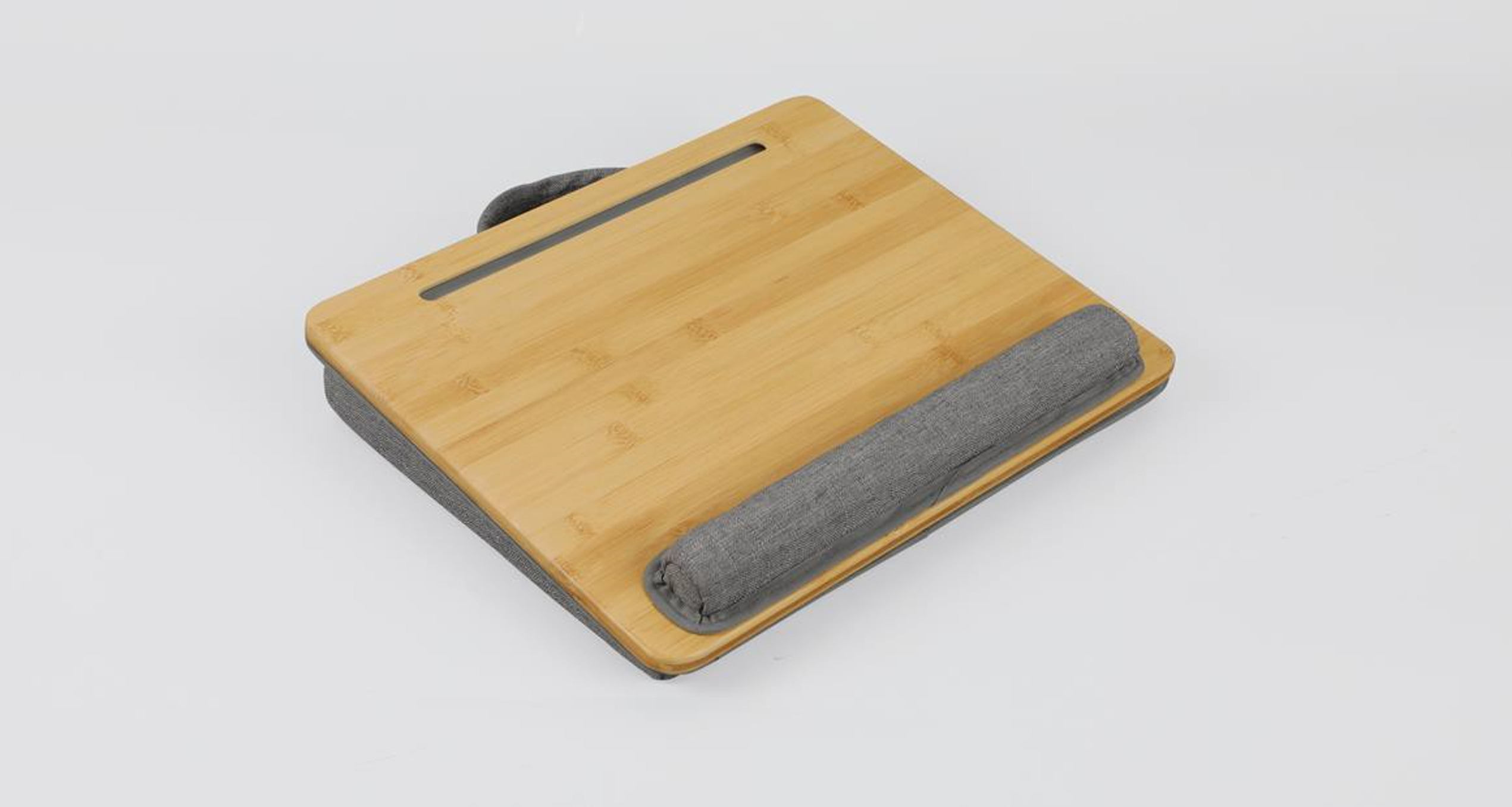 Natural Bamboo Lap Desk with Cushion ABC Ideal Partners Sdn Bhd