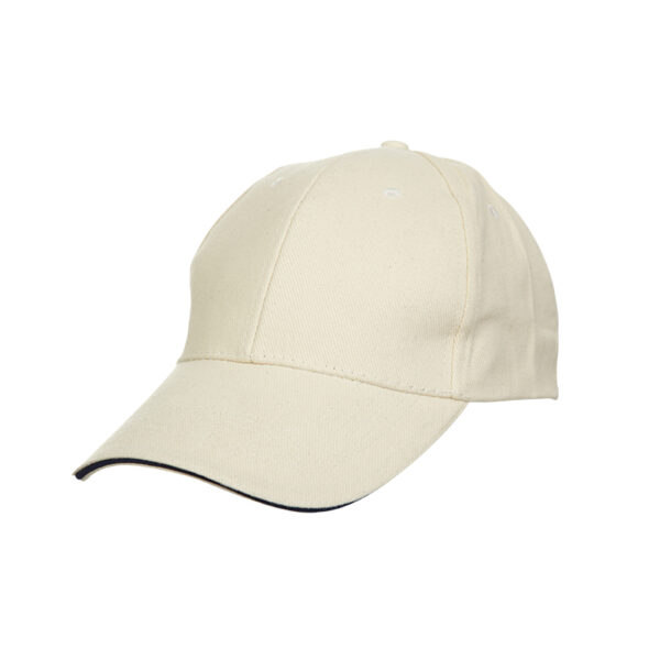 beige custom made sandwich cotton cap in Malaysia