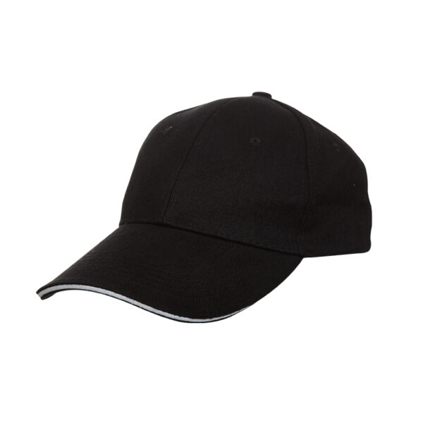 black and white custom made sandwich cotton cap in Malaysia