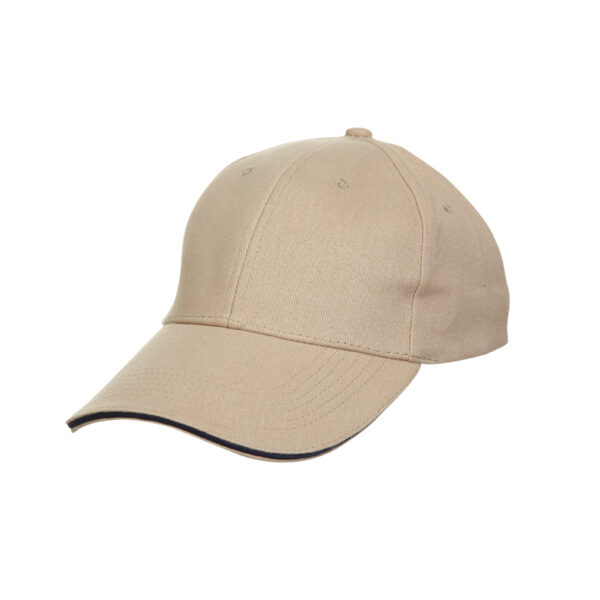 khaki custom made sandwich cotton cap in Malaysia
