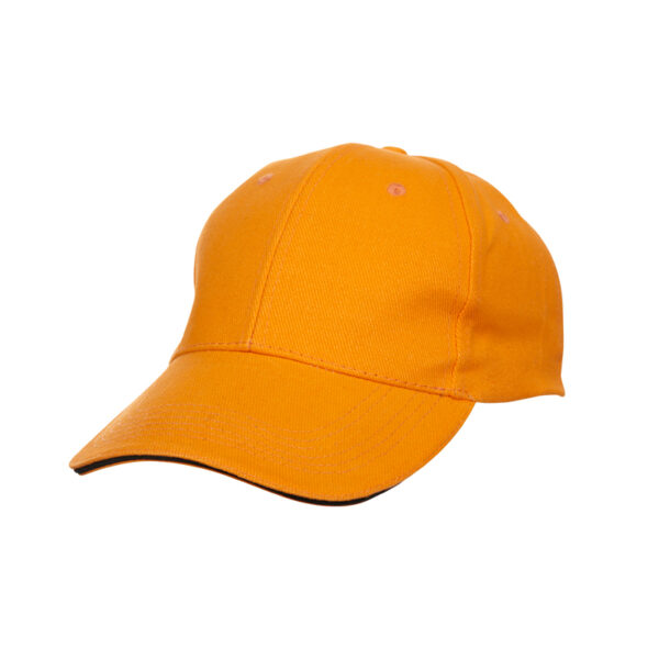 orange custom made sandwich cotton cap in Malaysia