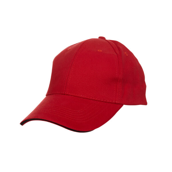 red custom made sandwich cotton cap in Malaysia