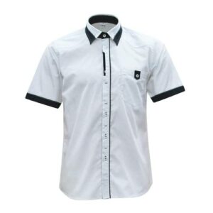 Short Sleeves White Custom Made Comb Cotton F1 T Shirt Uniform in Malaysia